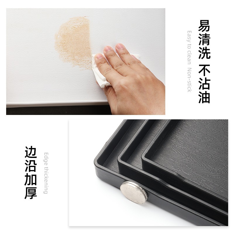 Hotel Tray Rectangular Plastic Melamine Guest Room Tea Tray Water Cup Toiletries Storage Tray Hotel Commercial Use