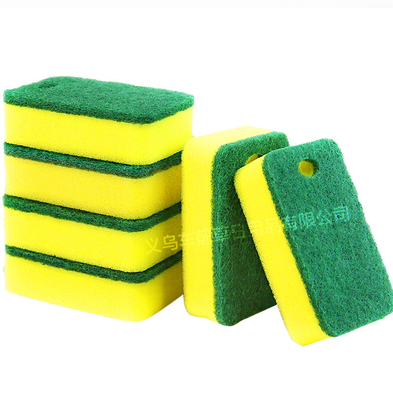 Dishwashing Sponge with Hanging Hole, High-Density Sponge, Kitchen Cleaning Sponge Block, Household Sponge, Scouring Pad, Dishwashing Cloth
