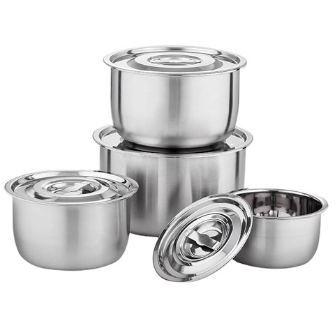 304 stainless steel basin with lid oil basin oil storage tank and noodle egg basin large capacity cooking basin with lid conditioning pot