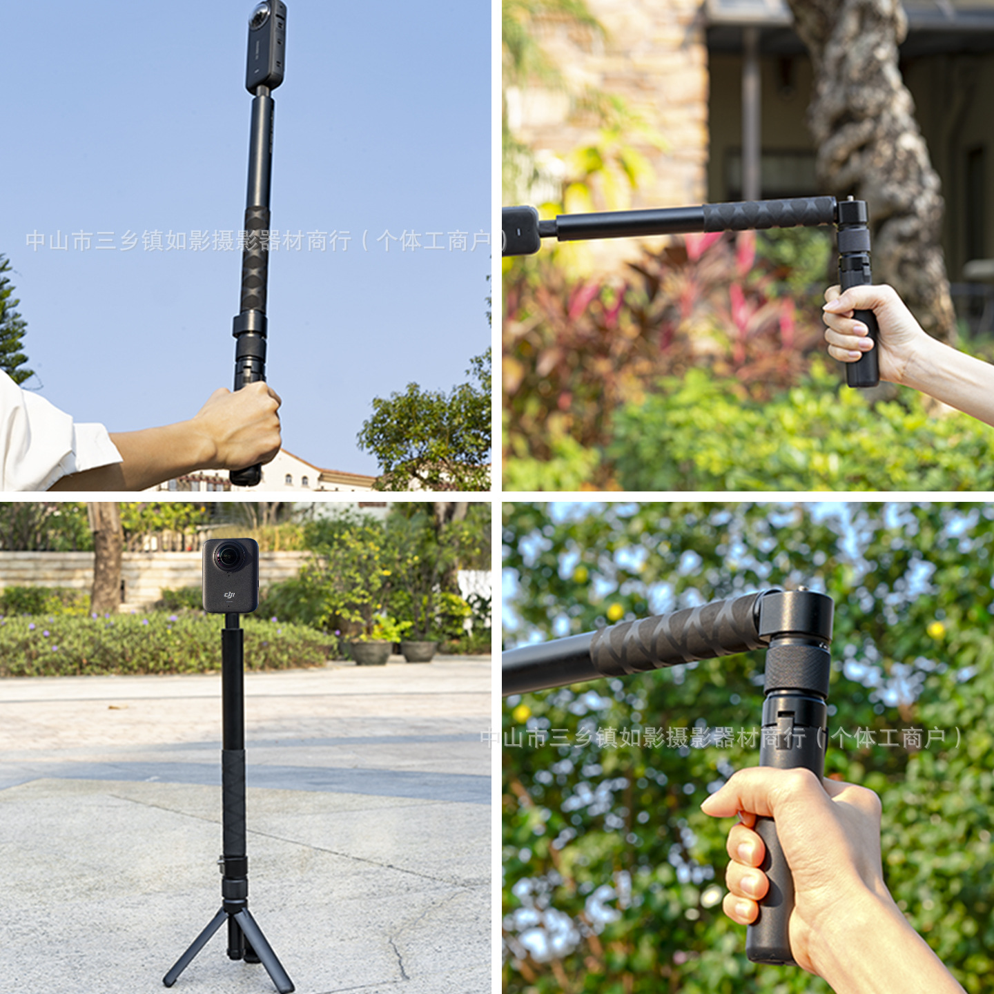 New Shadowstone Insta360X5 Bullet Time Invisible Selfie Stick Dji Osmo Action Camera Rotating Handle