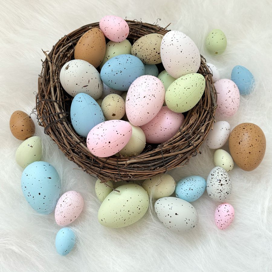 Amazon's New Spotted Easter Egg Chicken Colorfulful Decoration DIY Egg Garland Plastic Egg Pigeon Egg