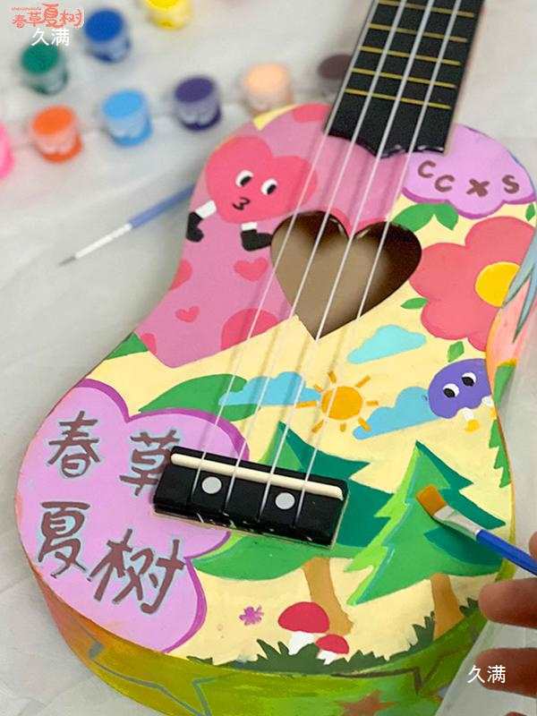Ukulele DIY Handmade Material Package Painting Homemade Musical Instrument Warm-Up Night Market Stall