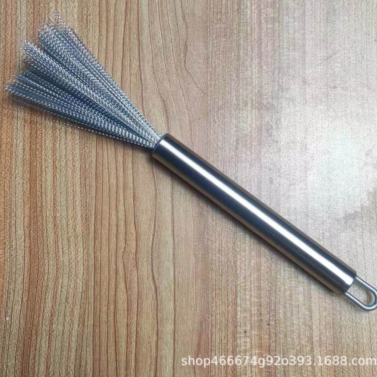 Stainless steel brush pot artifact long handle pot brush cleaning brush stainless steel brush wire brush