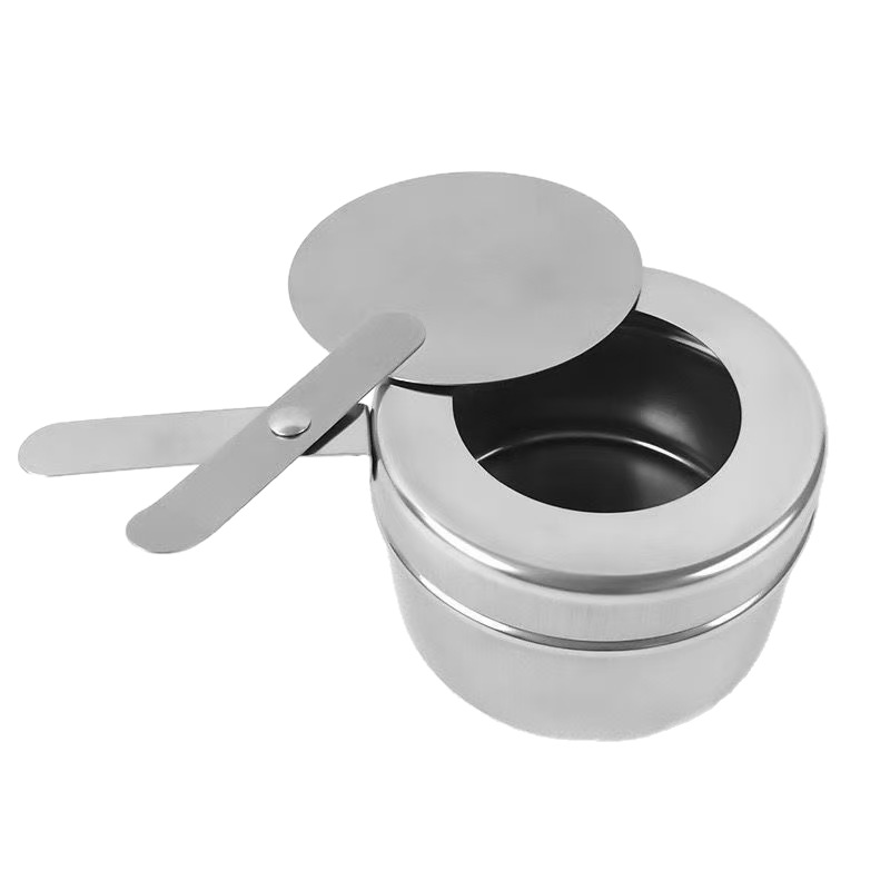 Wholesale buffet stove accessories alcohol box tank simple stainless steel household small hot pot with lid alcohol stove alcohol cup