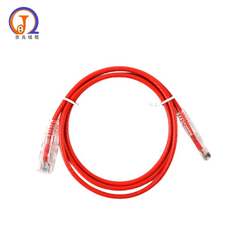 Od3.8Mm Ultra-Fine Category 6A Network Cable Cat6A Gigabit Thin Diameter Network Cable Ultra-Fine Line High-Speed Oxygen-Free Copper 28Awg