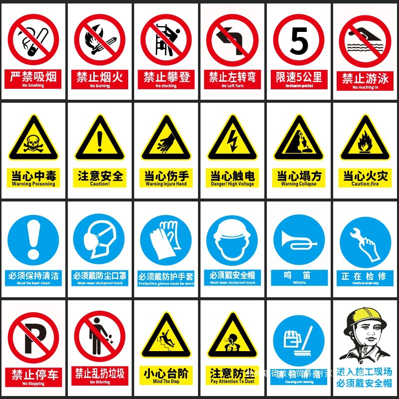 Security Signs, Warning Signs, Hazard Warning Signs, Fire Signs, No Smoking Signs