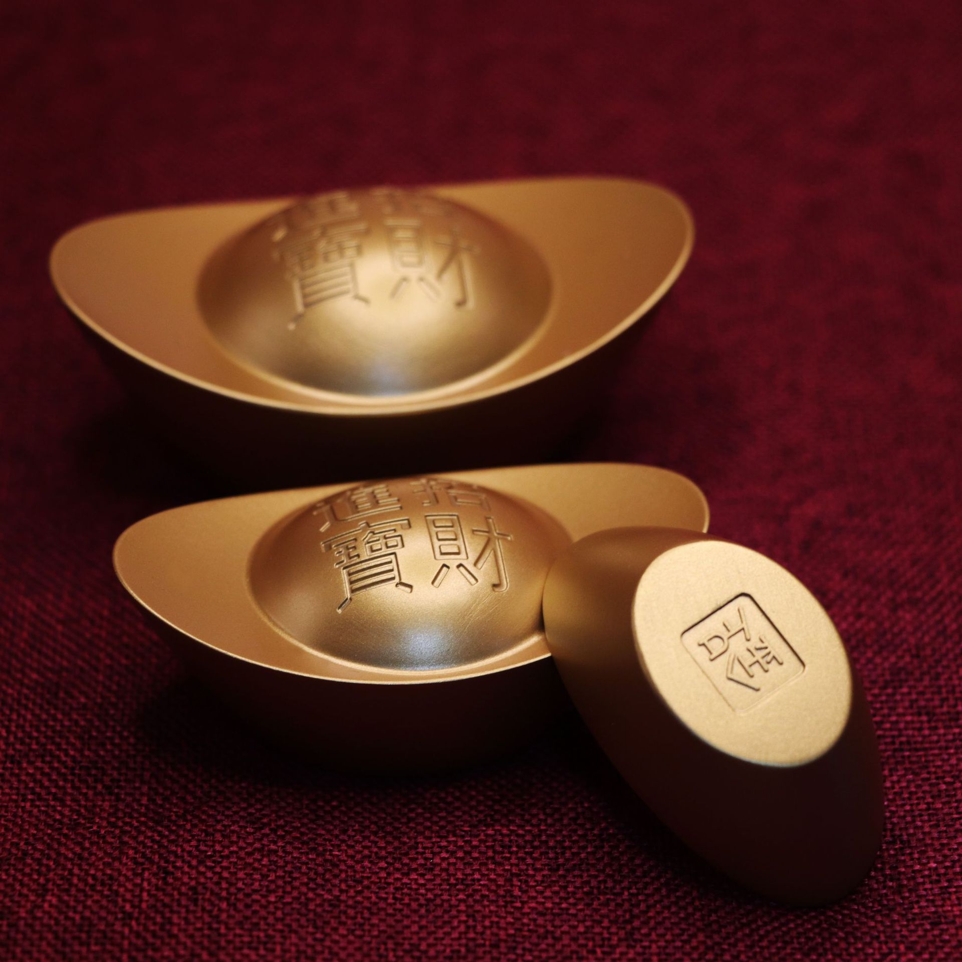 Brass Solid Sand Gold Ingot Ornaments Ingot God of Wealth Living Room Cornucopia Ornaments Opening Housewarming Gifts