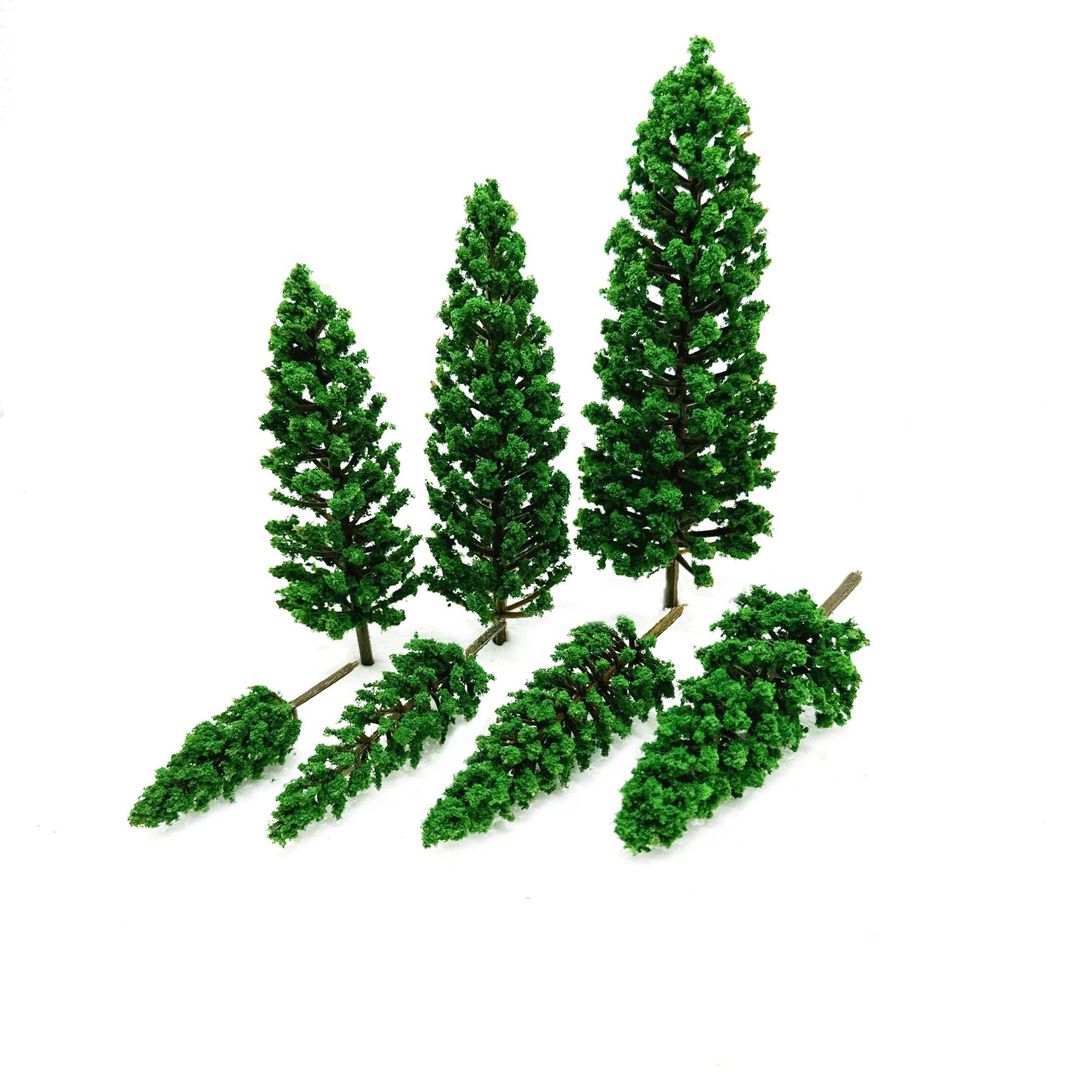 Miniature Scene Landscape Model Tree Mini Landscaping Small Tree Plastic Green Pine Tree Building Sandtable Handmade Material