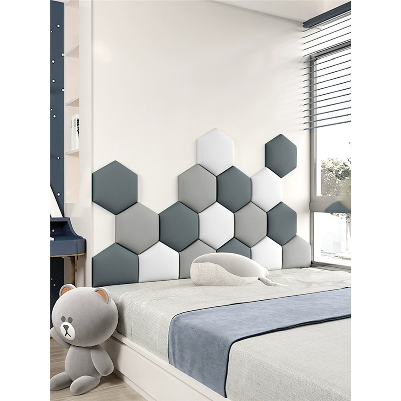 Обивка для детской комнаты мягкая спинка татами наклейка на стену самоклеящаяся шестиугольная панель