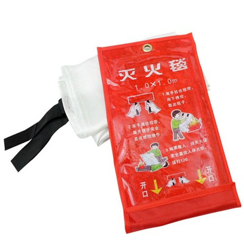 Factory Wholesale Fire Extinguishing Blanket 1.15m 2m Emergency Life-saving Blanket Fire Escape Fiberglass Material
