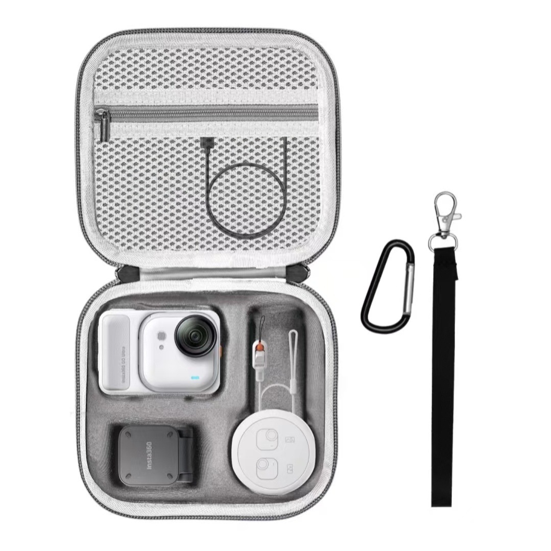 Suitable for Insta 360 Go Ultra Action Camera Eva Storage Bag, Shadow Stone Pocket Portable Storage Bag