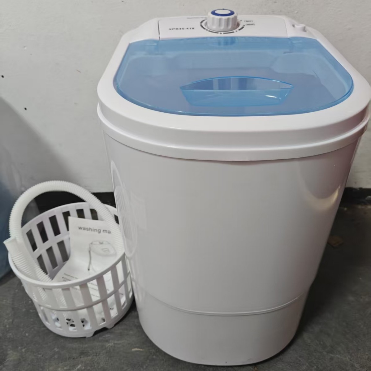 Cross-Border Small Mini Washing Machine Household Dormitory Semi-Automatic Infant Underwear Washing and Stripping All-In-One Washing Machine Wholesale