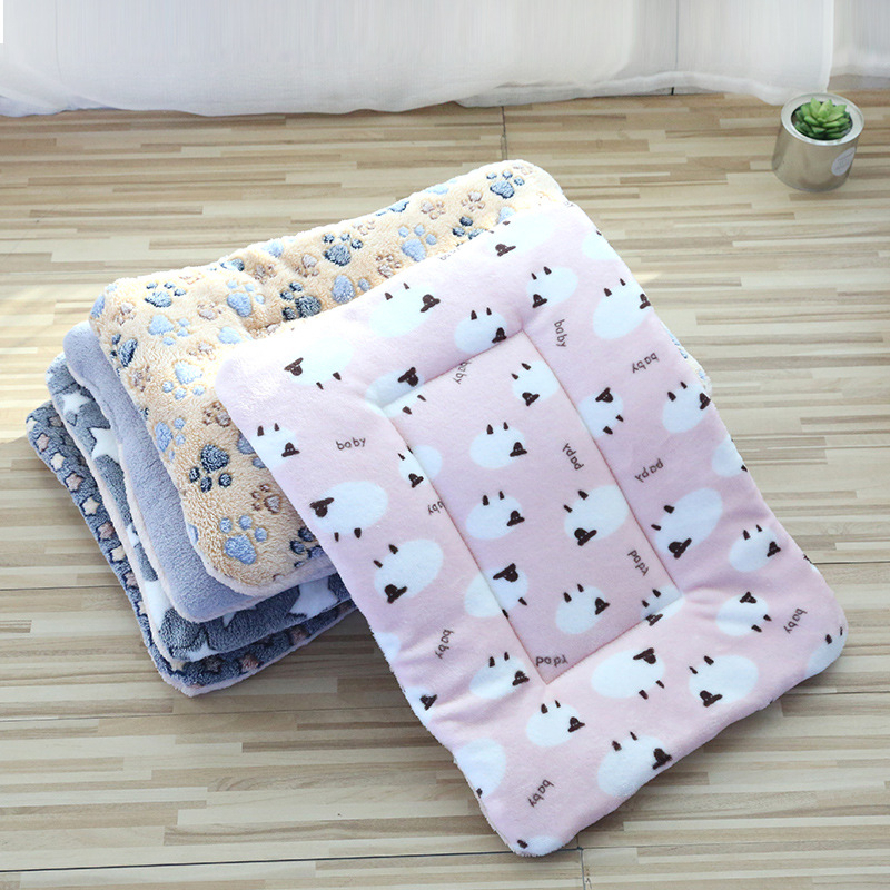 Factory wholesale pet mat rectangular double-sided dual-use cat nest mat comfortable high elastic cute pet warm mat dog mattress