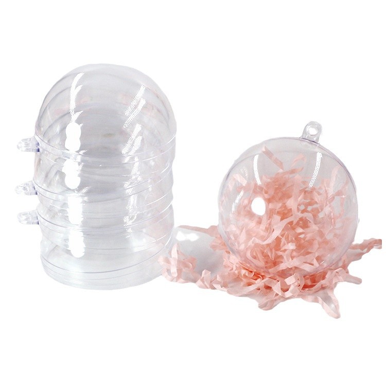 4-20cm Christmas Decorative Acrylic Ball PS Plastic Ball Hollow Transparent Ball Holiday Decorative Christmas Ball Wholesale