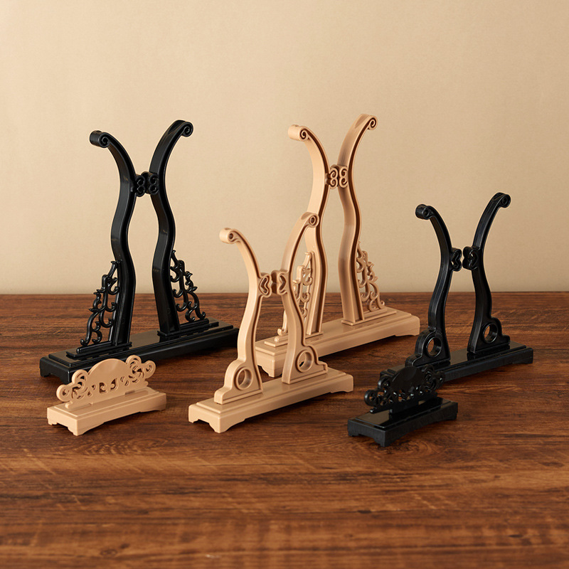 Tuan Fan Rack Long Handle Palace Fan Plastic Fan Rack Chinoiserie Table Bracket Chinoiserie Classical Display Rack Wholesale Base