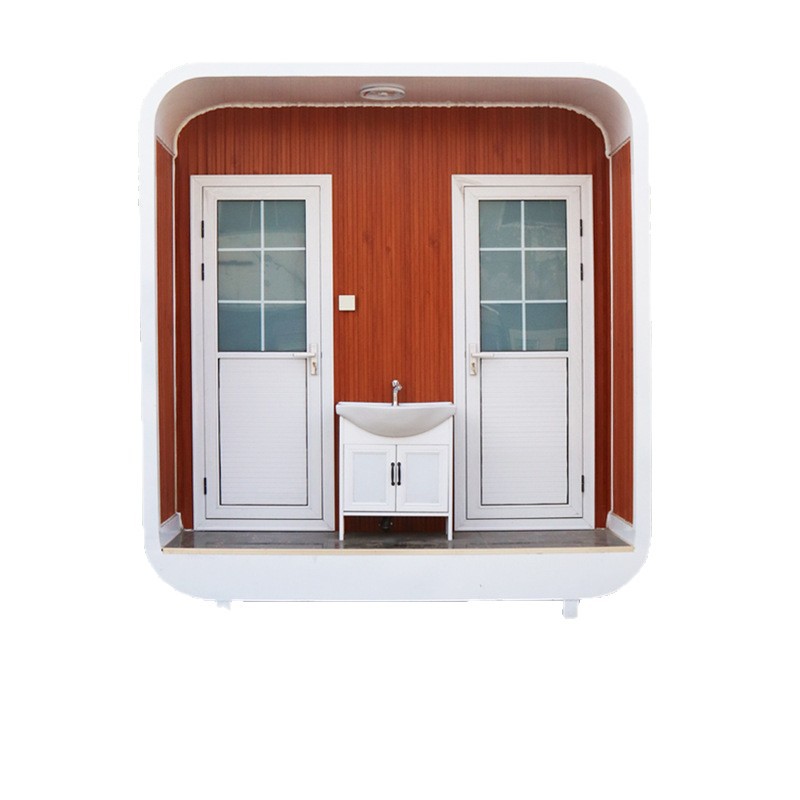 Mobile Toilet Scenic Area Double Pit Environmentally Friendly Public Toilet Outdoor Assembled Integrated Bathroom Toilet Customization