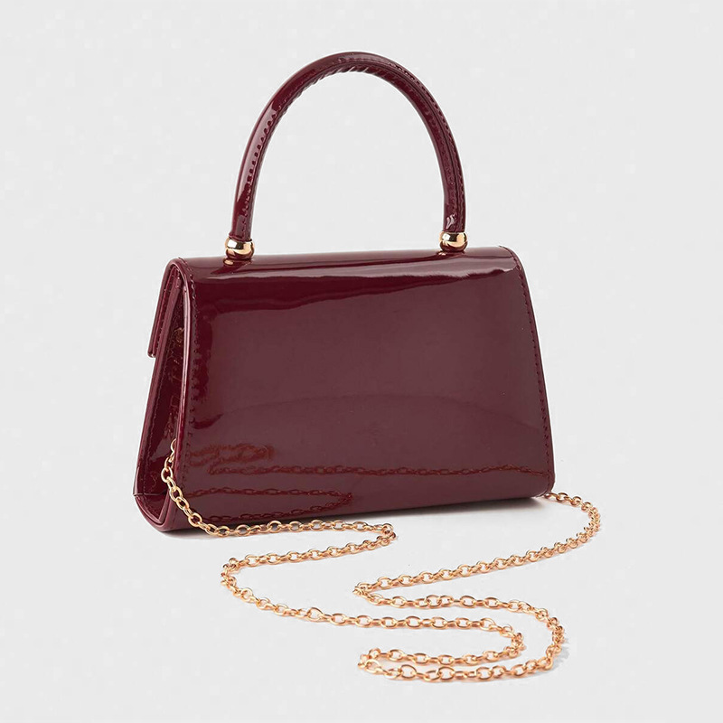 New European and American Glossy Banquet Bag Evening Bag Evening Bag Clutch Bag Chain Bag Dress Bag Wedding Bag