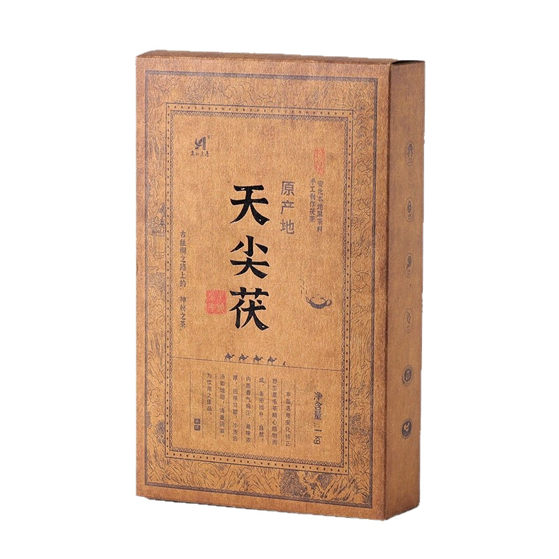 2015 Old Material Raw Material Pressed Black Tea 1000g Tianjian Fu 1.0kg Golden Flower Fu Tea Handmade Black Tea Brick