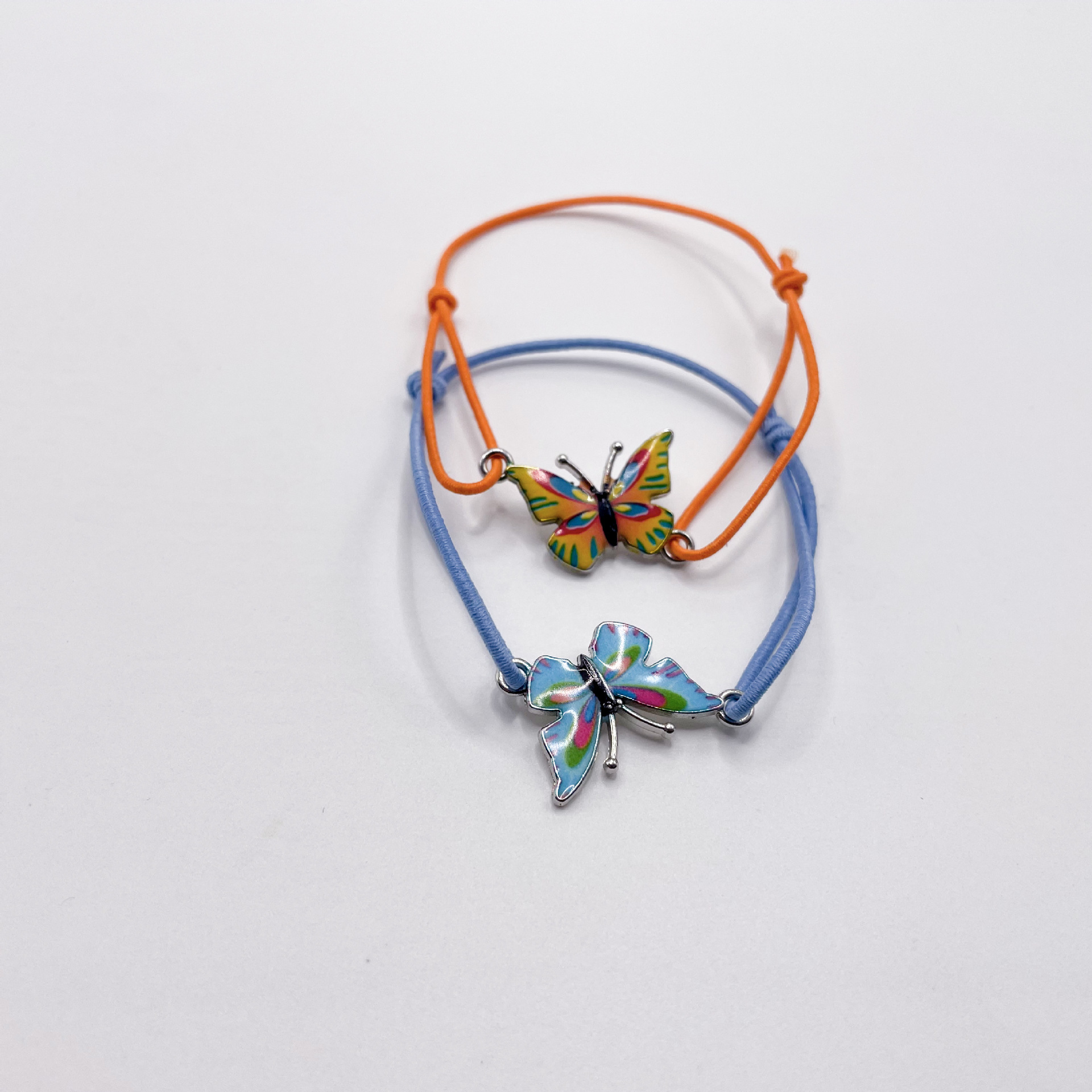 Summer Colorful Friendship Woven Elastic Adjustable Bracelet Butterfly Fairy Party Gift Christmas Birthday Hand Rope