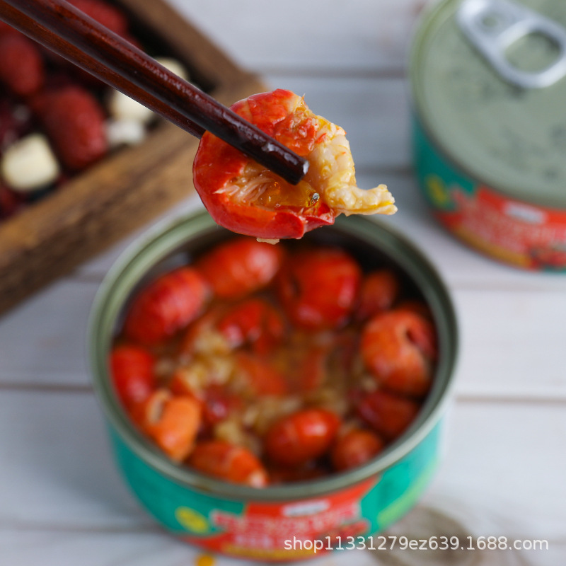 Lobster Tail 100g Spicy Small Seafood Cooked Ready-To-Eat Canned Meal Without Added Preservatives, Clean and Hygienic