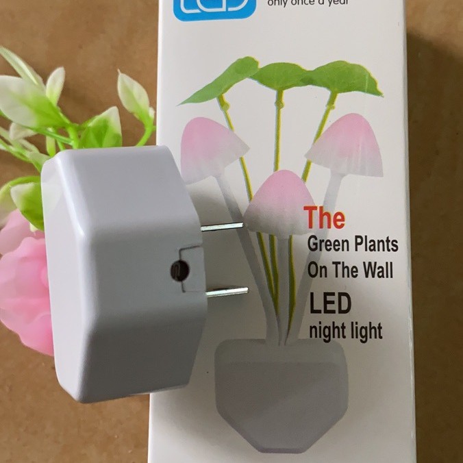 Light Control Lotus Leaf Mushroom Lamp Triangular Water Grass Mushroom Lamp Induction Lotus Leaf Night Light Water Grass Night Light