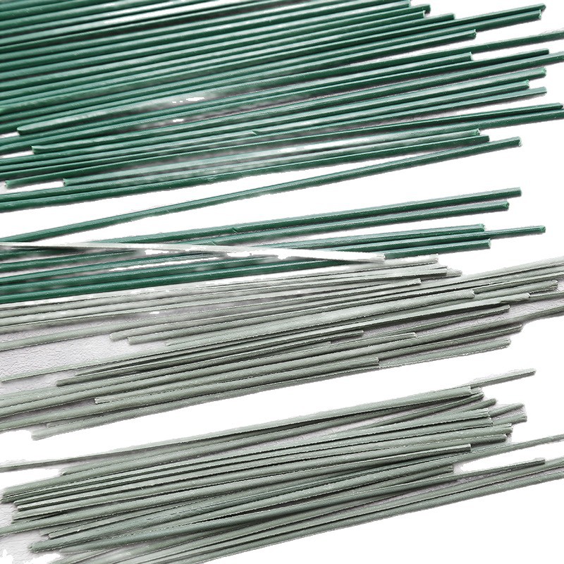 Green Wire Artificial Flower Branch No. 2 Flower Pole Artificial Flower Arrangement Pole Handmade DIY Silk Flower Material Glue Bag Accessories Material