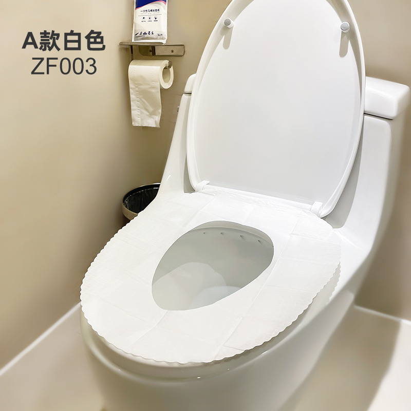 Large quantity in stock wholesale Muchun double-layer thickened water-soluble disposable toilet mat flush toilet paper with paste