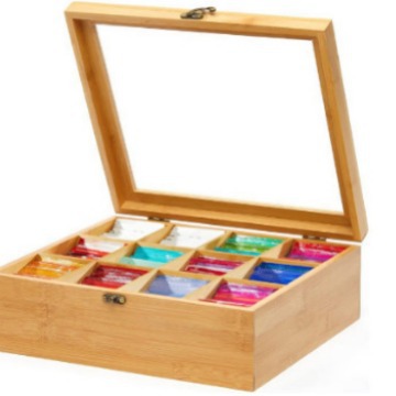 Bamboo Tea Box Japanese Style Dividedable Storage Tableware Partition Storage Tea Box Divided Tea Storage Box