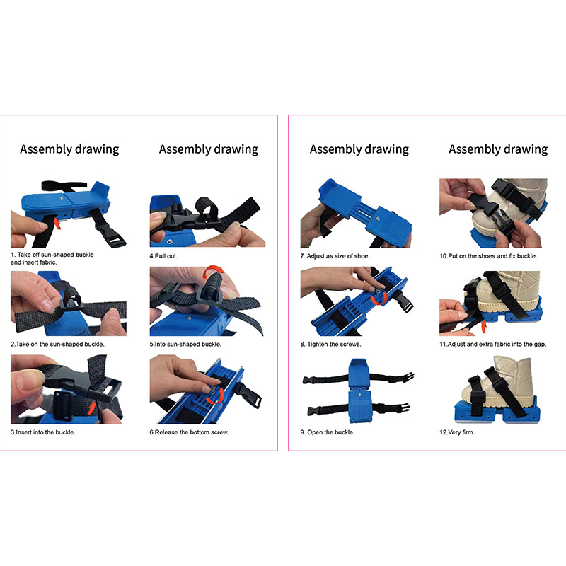 Cross-Border Outdoor Baby Ski Shoes Simple Version Freestyle Snow Children's Skating Auxiliary Shoes for Beginners