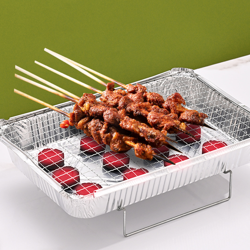 Disposable portable barbecue grill barbecue user home camping outdoor picnic tools small self-baking windproof