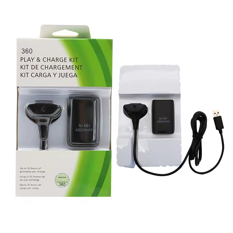 Беспроводная батарея и кабель для Xbox360, комплект для зарядки контроллера Xbox360