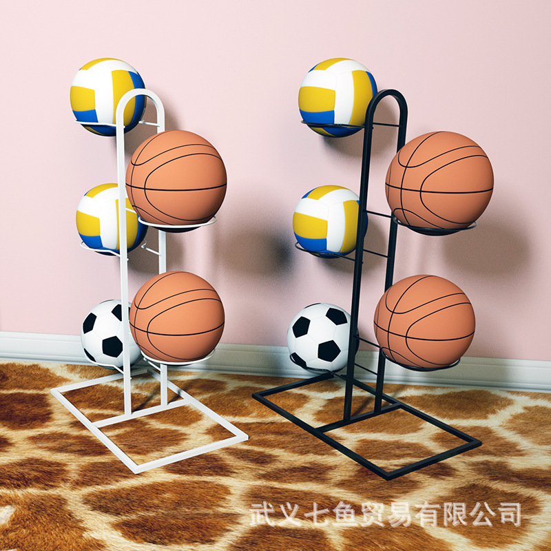 Cross-Border New Model 6-Layer Basketball Rack, 5-Layer Basketball Rack, Storage and Display Simple Organizer Rack, Basketball Frame