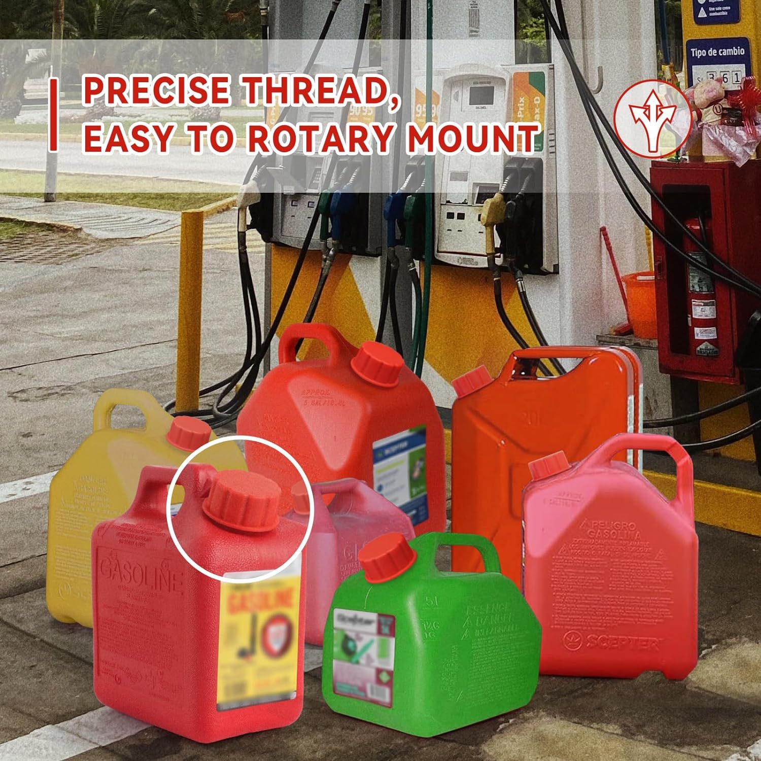 Amazon Hot Sale Gas Tank Cap Coarse Thread - 1/2/3/5 Gallon Gas Tank Neutral Replacement Parts Accessories