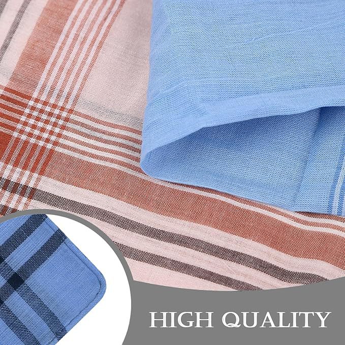 Cross-Border Classic Polyester Men's Plaid Handkerchief Old-Fashioned Thin Handkerchief for Elders and Ladies Sweat Towel
