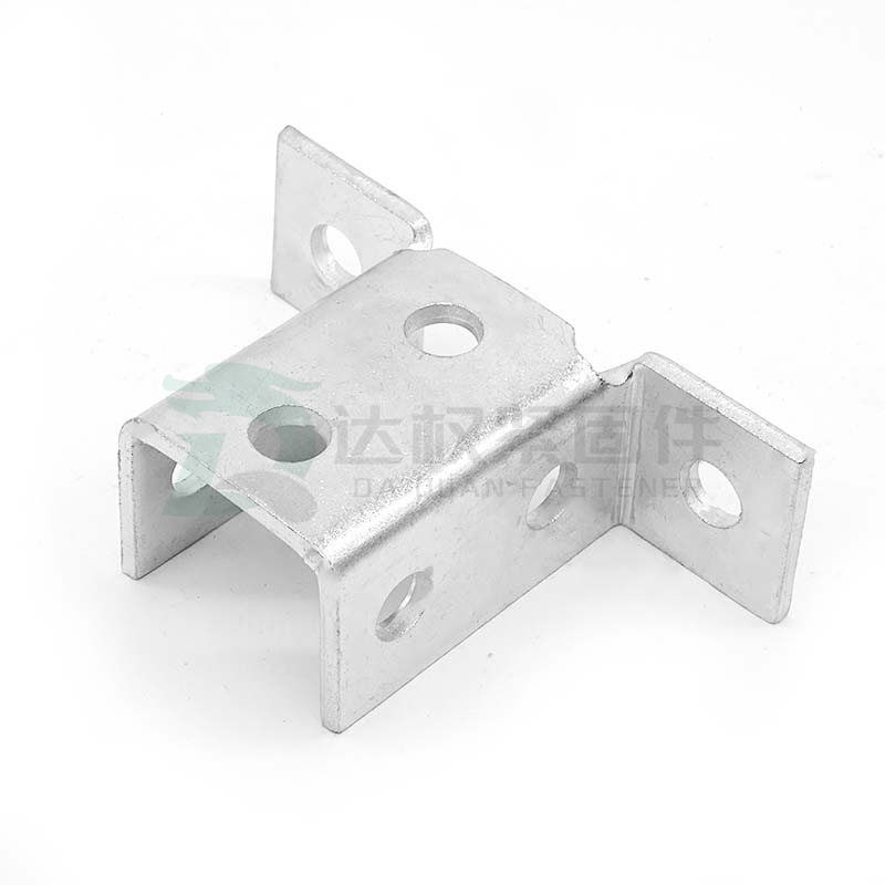 Direct Selling Anti-Seismic Accessories Aircraft Base Carbon Steel Galvanized Special-Shaped Opening Two-Hole Bottom Stamping Link Piece Welding-Free Base