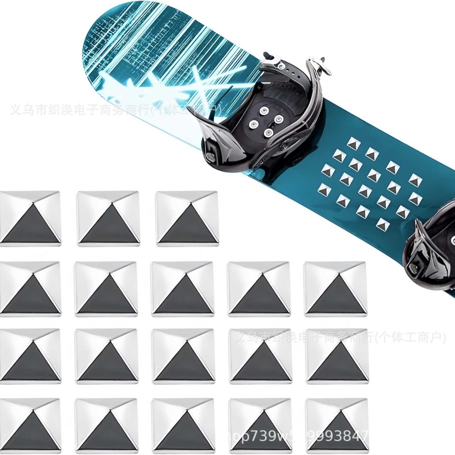 Пад для сноуборда Amazon с пирамидальными шипами, противоскользящий