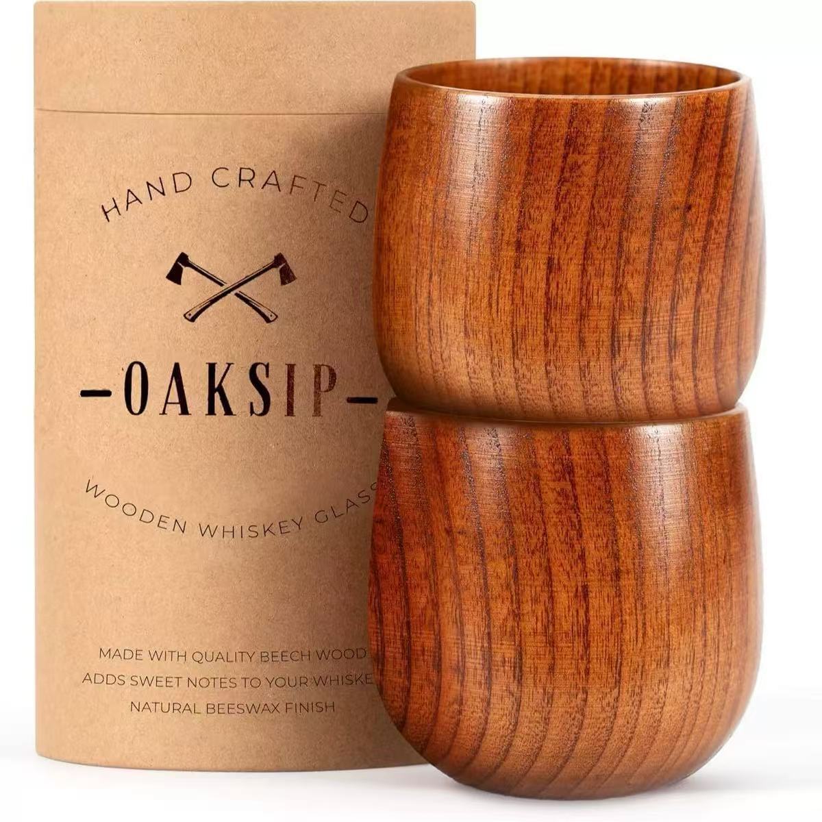 Cross-Border Carbonized Jujube Wood Cup, Big Belly Cup, Small Wine Cup, Solid Wood Casual Cup, Restaurant Tea Cup, Can Be Engraved with Logo