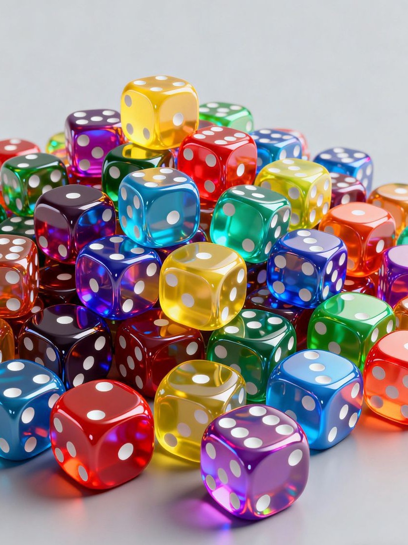 Spot Wholesale 10mm Colorful Transparent Rounded Corner Board Game Running Group Props Game Entertainment Acrylic Crystal Small Dice