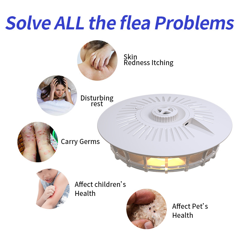 Flea Trap Multifunctional Insect Trap Lamp Flea Trap Outdoor Indoor Trap Lamp Camping Style Mosquito Killer Flea Lamp