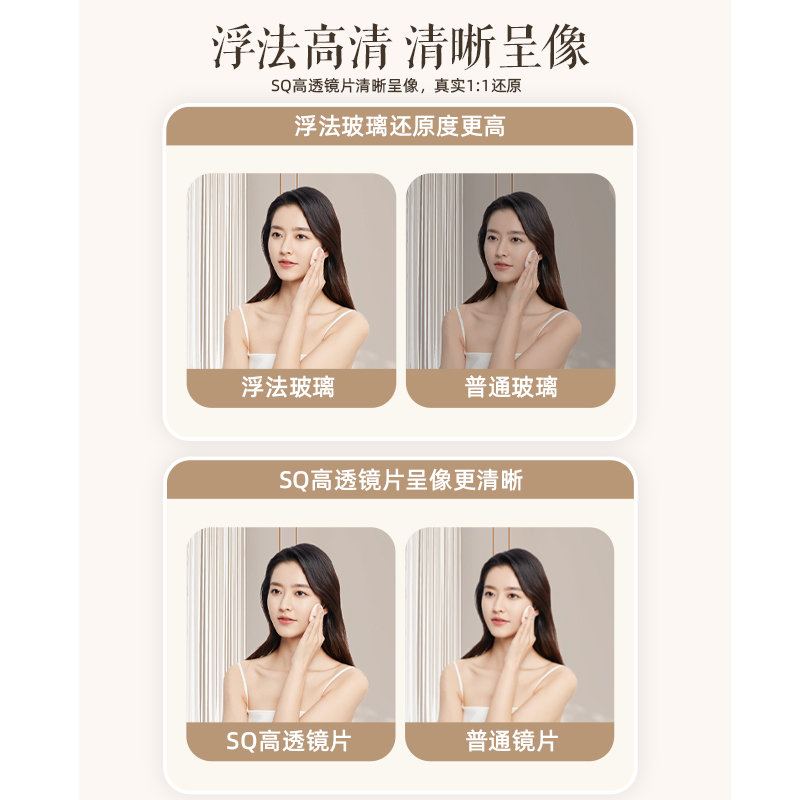 Full-Length Mirror Dressing Floor Mirror Household Simple Wall-Mounted Wall-Mounted Internet Celebrity Girl's Bedroom Makeup Wall-Mounted Fitting Mirror