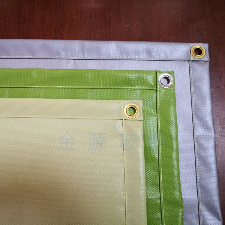 Golden barbecue fire blanket 0.5mm 1mm fixed hole camping fire mat temperature 550 degree silicone coating