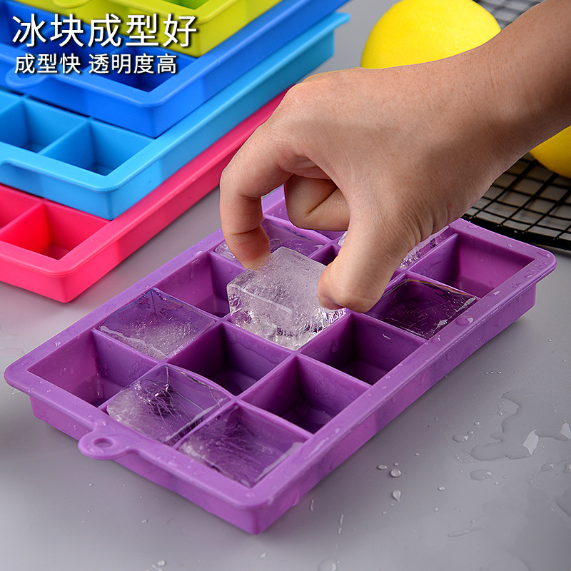 Silicone Ice Crate 15 Clocks 24 Crate Ice Mould with Lid Silicone Ice Crate Bar Ice Hockey Mould Home Ice Box