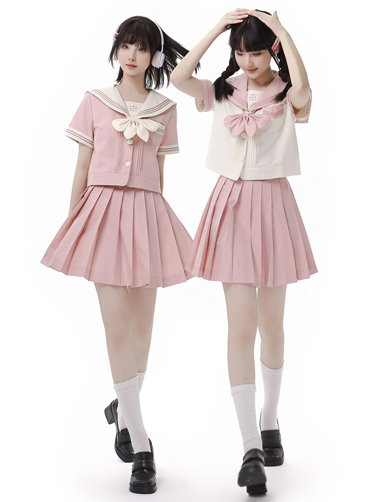 Original Jk Uniform Authentic Set, Long Skirt, Three-Piece Basic Student Outfit, Full Set of School Sailor Uniform, Autumn Japanese Style
