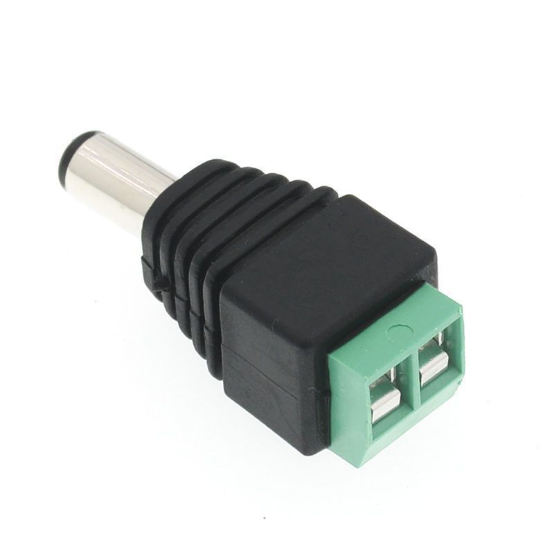 Dc Female 5.5X2.1 Plug Solder-Free Surveillance Camera Power Adapter Dc to Green Terminal Conversion
