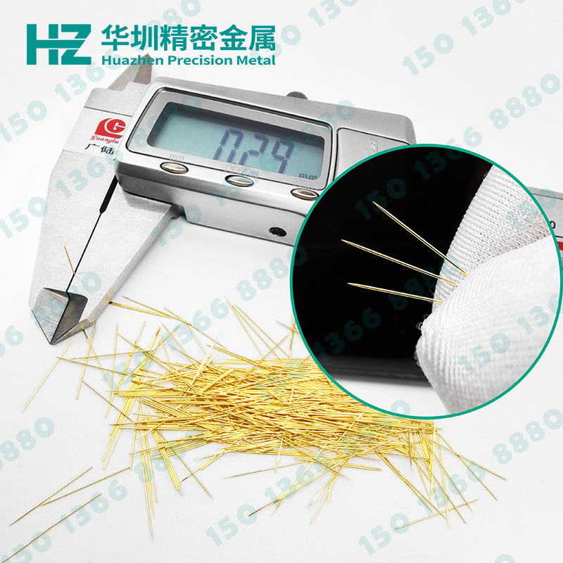 Gold-Plated Beauty Microneedle Rf Gold Microneedle Processing 0.16-0.5mm Non-Magnetic Stainless Steel Solid Needle Sharpening