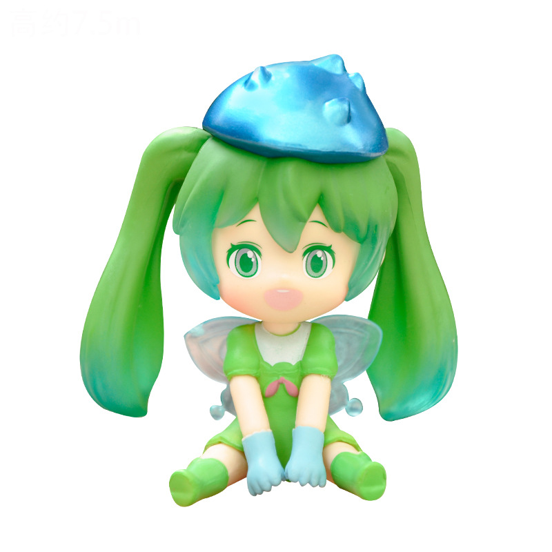 New fashion play two-dimensional Girl hand-made model cute girl heart office desktop car decoration ornaments