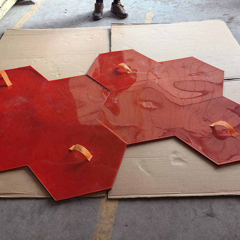 Gossed Hexagonal Embossed Floor Mold Concrete Floor Tile Pavement Ground Cement Floor Embossing Mold