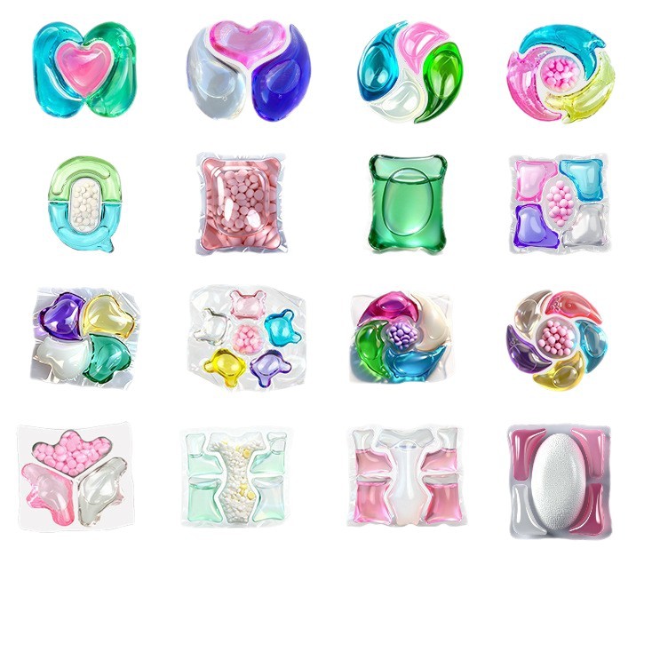 Laundry Detergent Pods with Fragrance, Three-In-One, 8-20g, Five-Chamber Cleansing and Sterilizing Laundry Liquid, Mite-Removing Laundry Capsules Factory