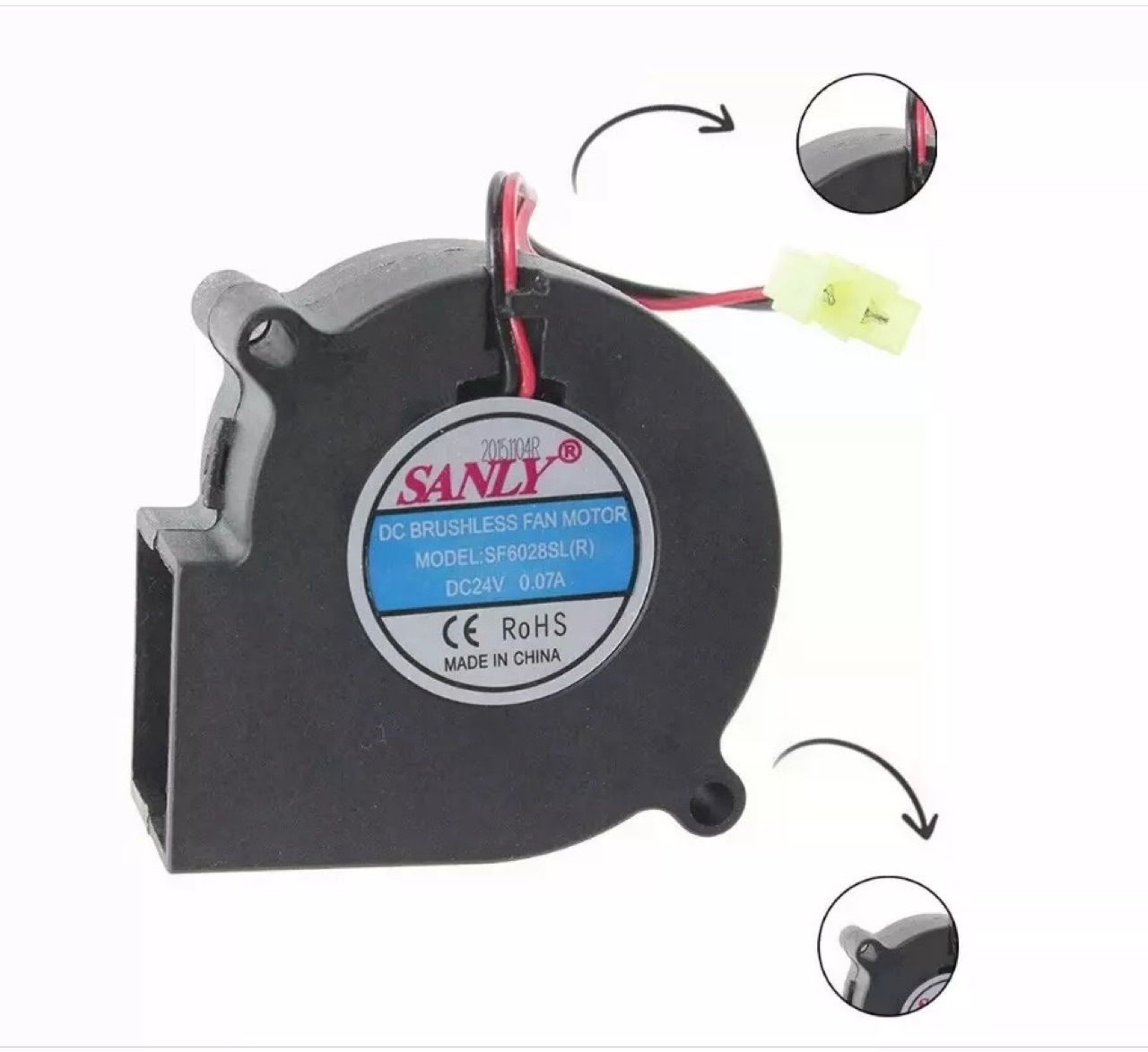 SANLY SF6028SL R DC24v 0.07a бесшумный турбовентилятор увлажнитель