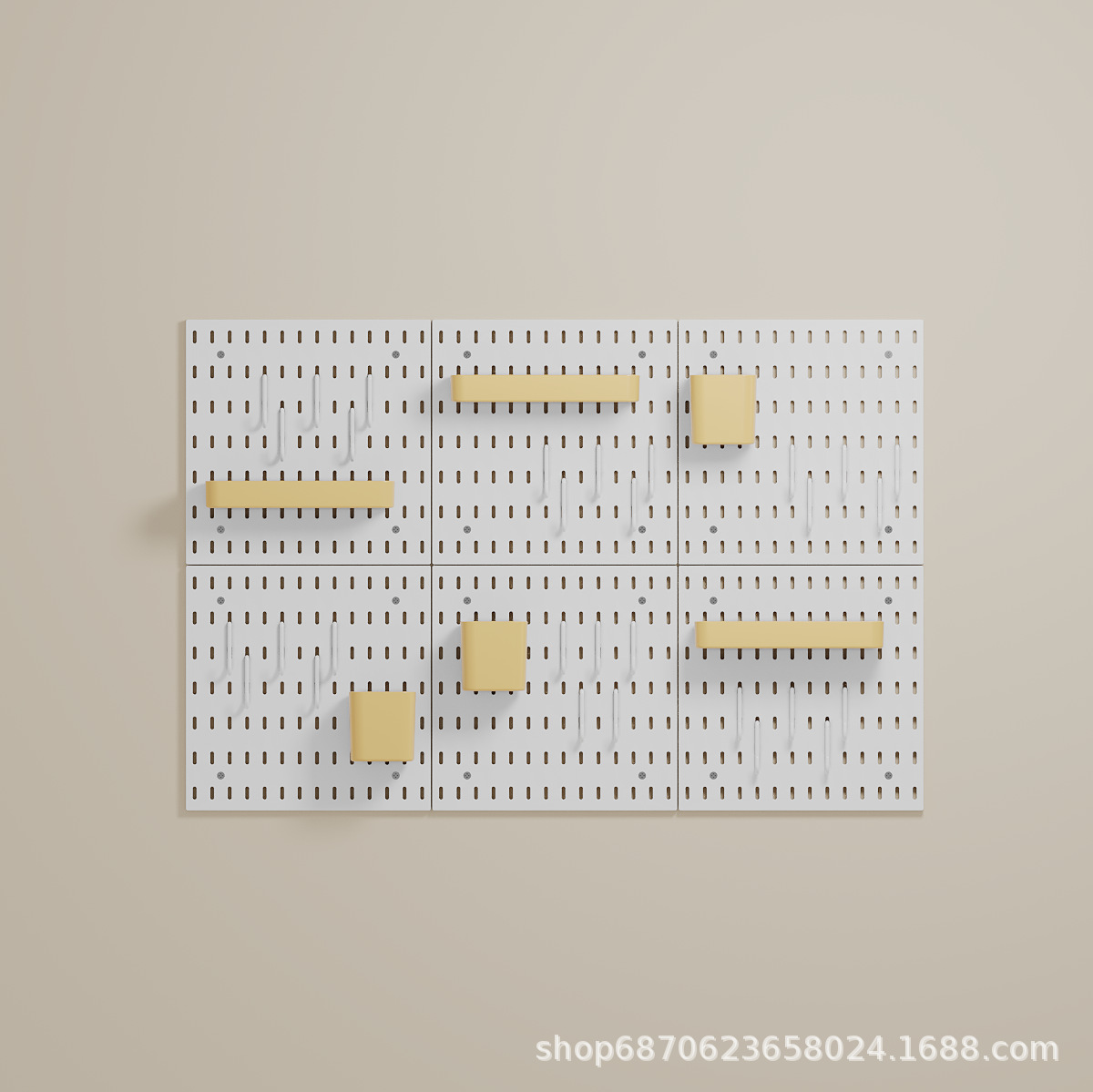 No-Drill Pegboard Kitchen Living Room Bathroom Study Dormitory Storage Rack Storage Hook Wall-Mounted Storage